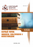 XL Международная научно-практическая конференция «Научный форум: филология, искусствоведение и культурология»