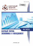 XII Международная научно-практическая конференция «Научный форум: экономика и менеджмент»